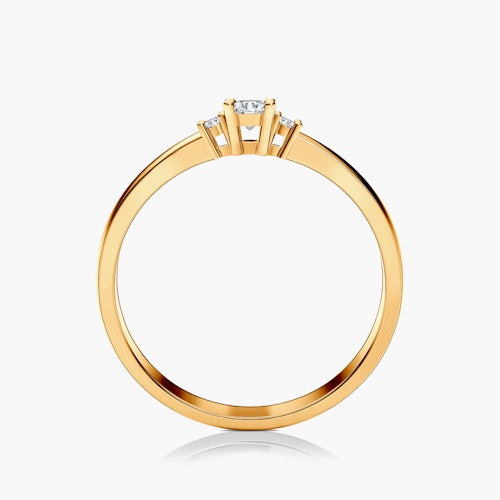 Pierścionek zaręczynowy SAVICKI: złoty, diament